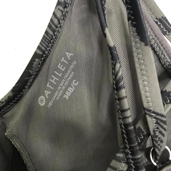 Athleta Swim Top Womens 38B C Padded Cup Tankini Strappy Back Tropical Dark - Picture 5 of 7